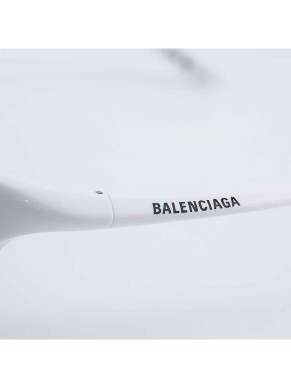 Balenciaga BB0229S 004 Unisex Sunglasses White Oval Frame, Grey Lenses - Picture 9 of 12